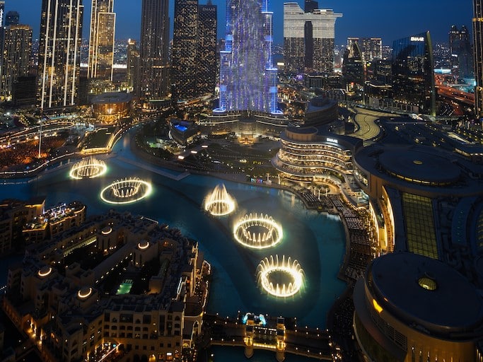 Dubai Fountain reopened 2025 Downtown real estate impact